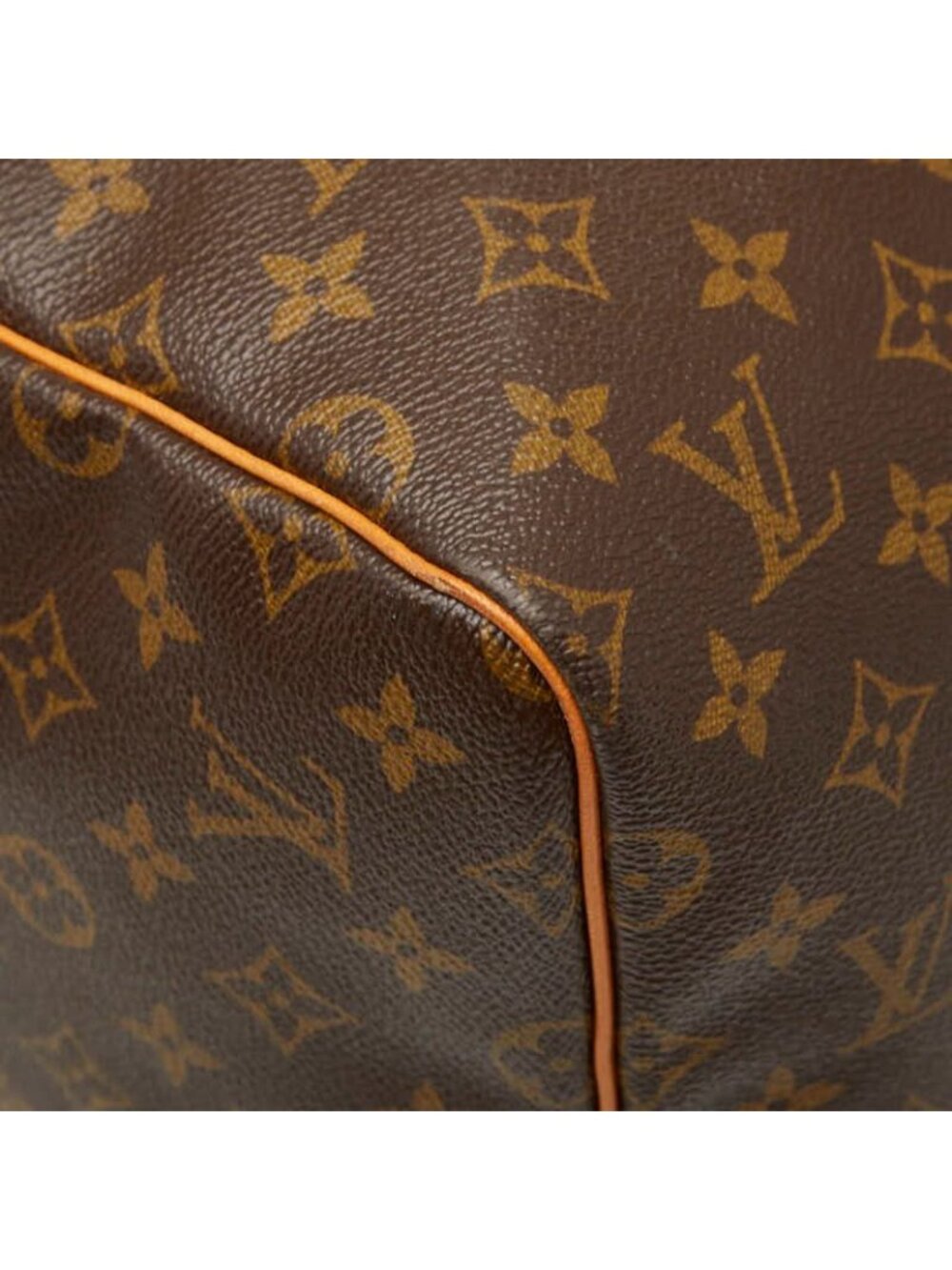 Louis Vuitton Monogram Keepall 55 Boston Bag Brown Leather - Picture 4 of 10